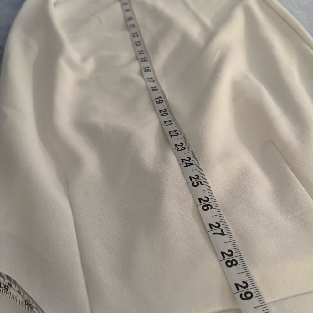 PrettyGarden Cream Asymmetrical Wrap Pencil Skirt Women’s Small NWT Midi - Picture 5 of 12